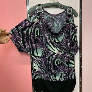 Plus Size purple printed top - super sexy